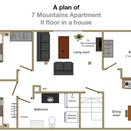 Daire 7 Mountains Apt #2 *